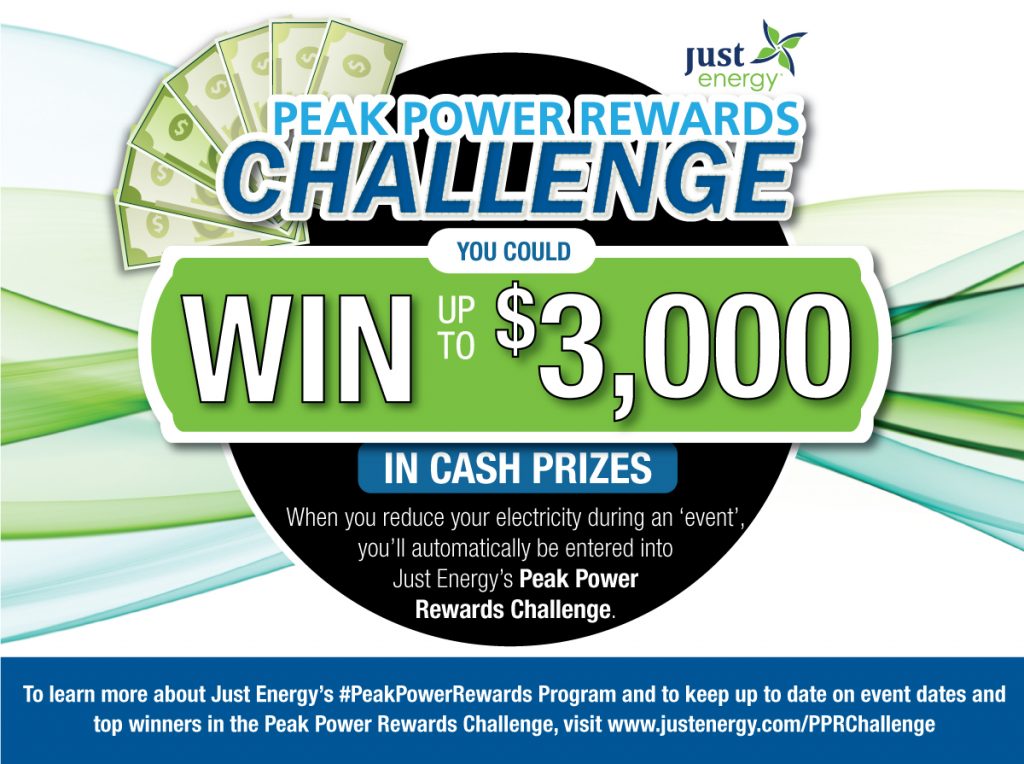 Start saving with Just Energy’s Peak Power Rewards Challenge