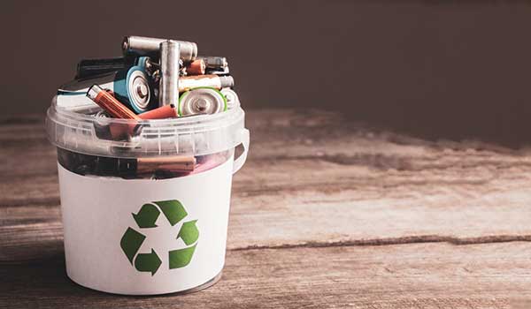 Batteries Types of in a Bucket