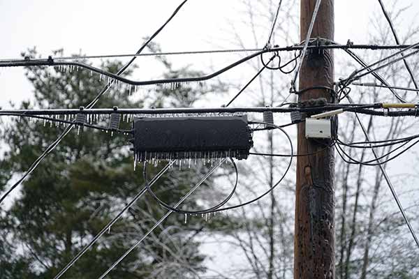 Power Grid Failure | Image of Powerlines Frozen
