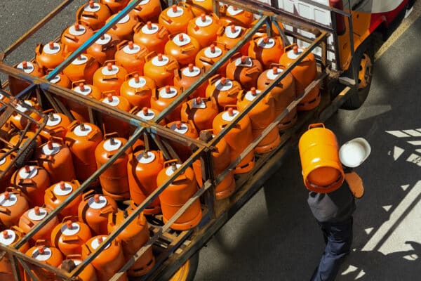 Natural Gas Liquids (NGLs) on Truck in Warehouse