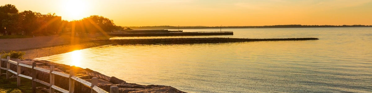 The Sunrises On A Scenic Beach In West Haven, CT
