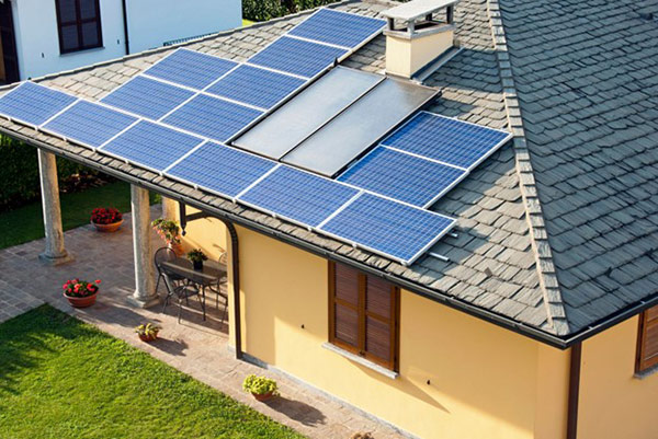 Solar Lease Panels on Roof Sky View