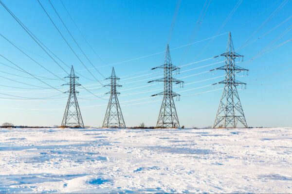 powerlines in snow